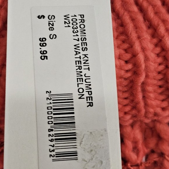 NEW SHEIKE Promises Knit Jumper Womens Size S Wool/Alpaca Watermelon $99.95 boxy - Picture 8 of 14